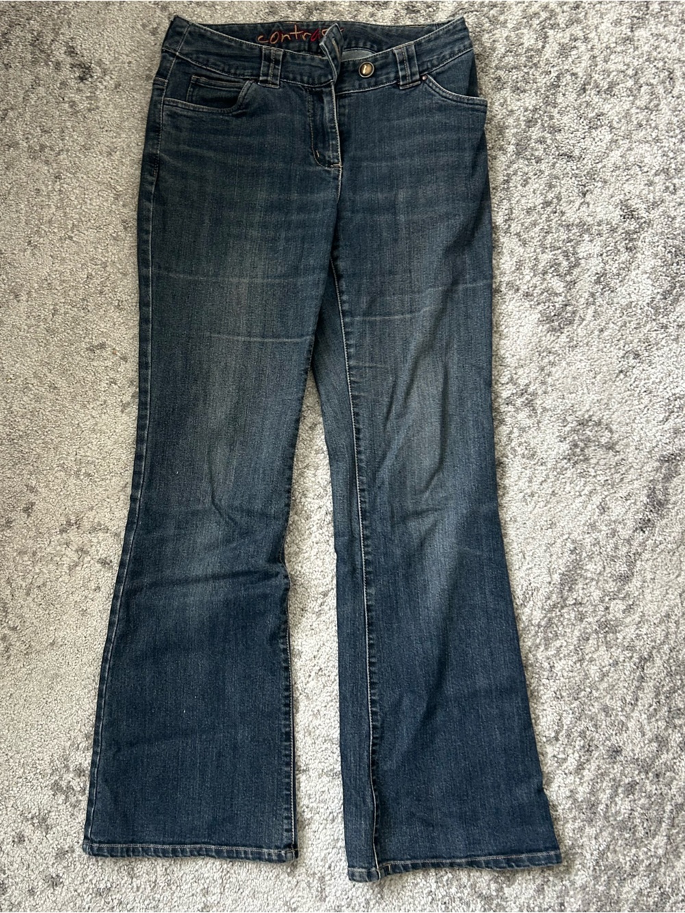 Dark Blue Flared Women's Jeans - Style